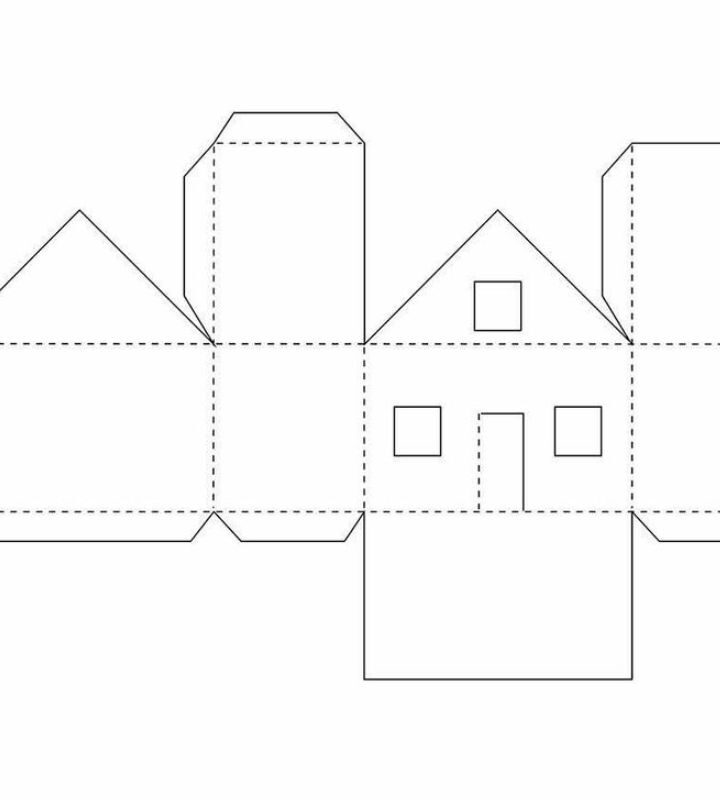 Molde De Casinha Para Imprimir Como Fazer Casinhas De Papel