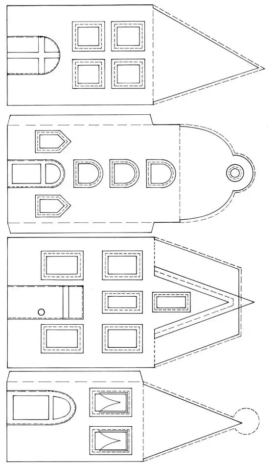 Molde De Casinha Para Imprimir Como Fazer Casinhas De Papel