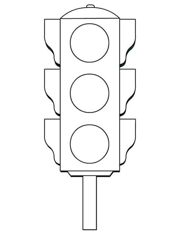 Desenho de Semáforo para Colorir: Aprenda Sobre as Cores do Trânsito