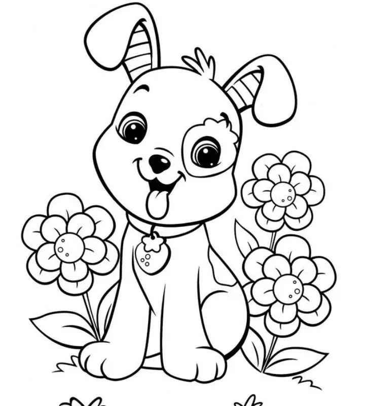 Desenhos de Cachorros e cães fofinhos para colorir imprimir e pintar -  Desenhos para pintar e colorir