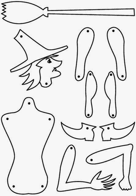 Páginas para colorir de bruxa de halloween fofas a4 para crianças
