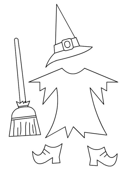 Moldes de bruxa para Halloween - Como fazer em casa