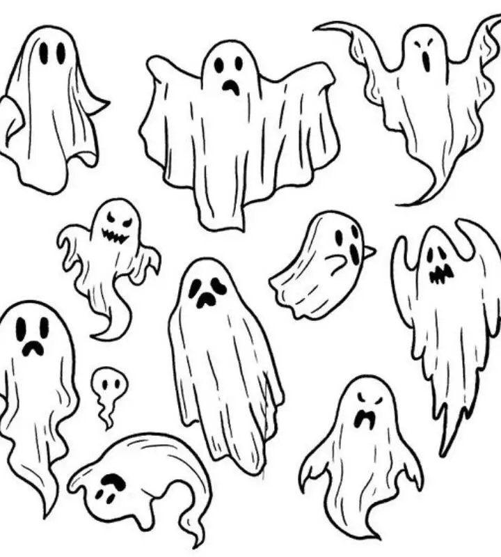 Desenho de fantasma de halloween