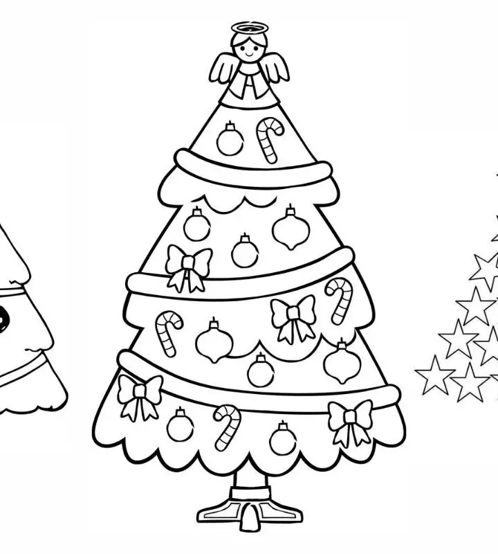 Desenho de Árvore de natal para Colorir - Colorir.com