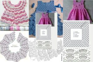 Vestido de Crochê para Bebê: 10 Ideias de Modelos com Gráfico