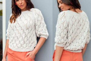 Blusa de Crochê Folhas: Passo a Passo Completo