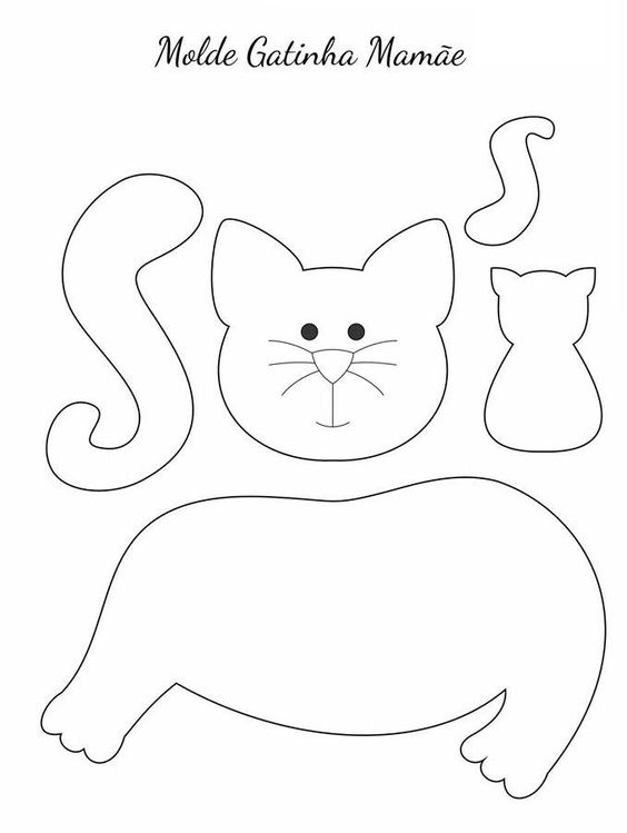Modelo de gato para imprimir