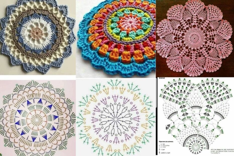 Gráficos de Lindos Centros de Mesa em Crochê: Venha Conhecer