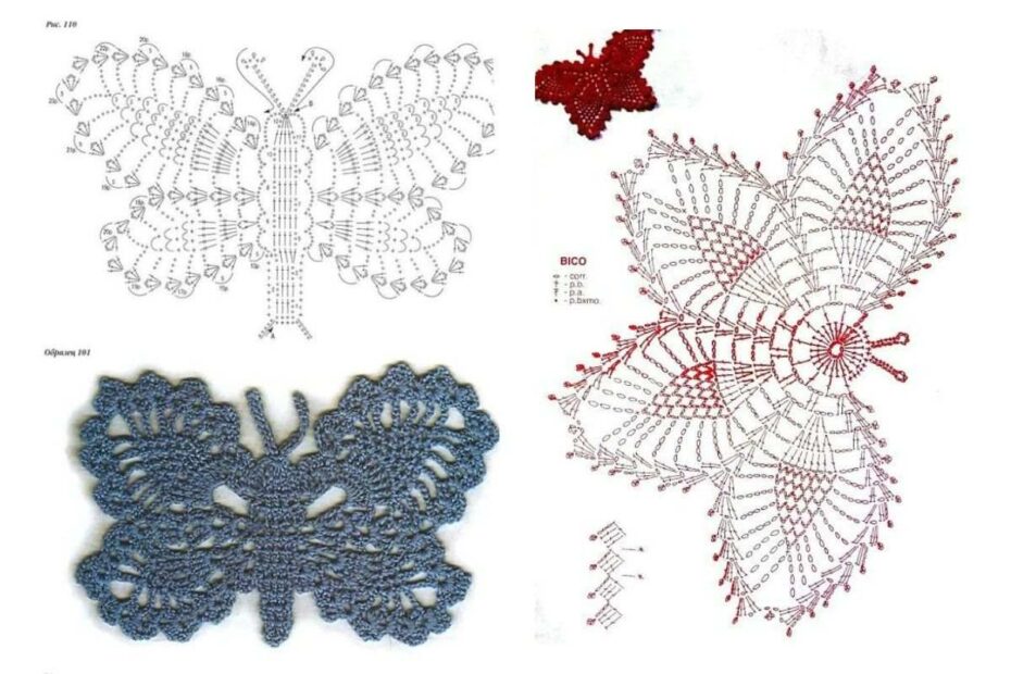 Maravilhosas Borboletas de Crochê com Gráficos Fáceis de Fazer