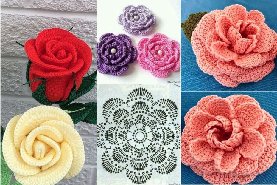 Crie lindos Artesanatos com Rosas de Crochê