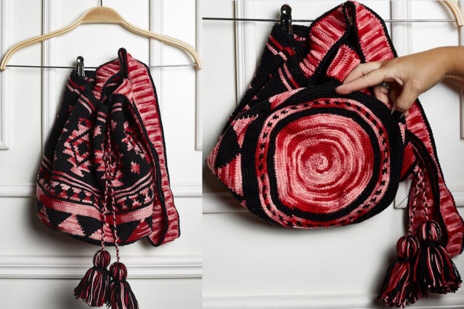 Wayuu Bag Preta e Mescla Vermelho: Para um Look Perfeito