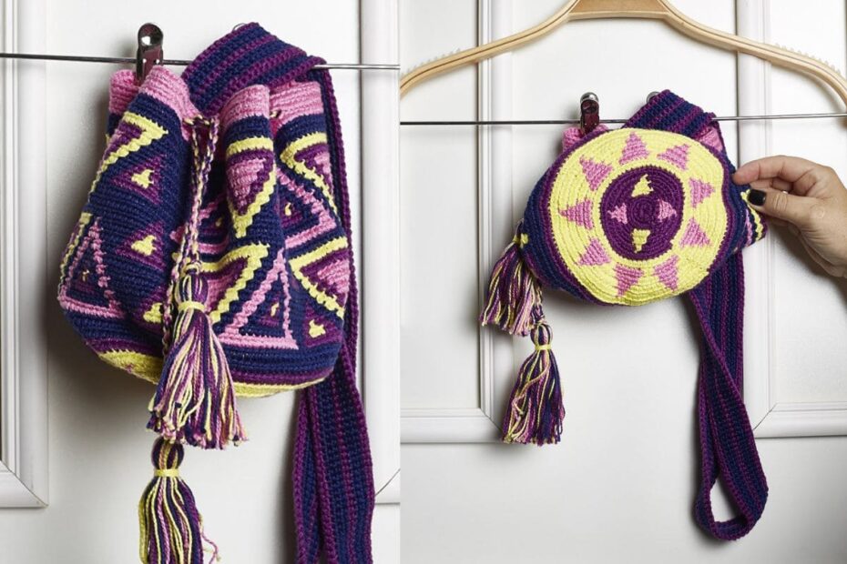 wayuu bag triângulos em crochê