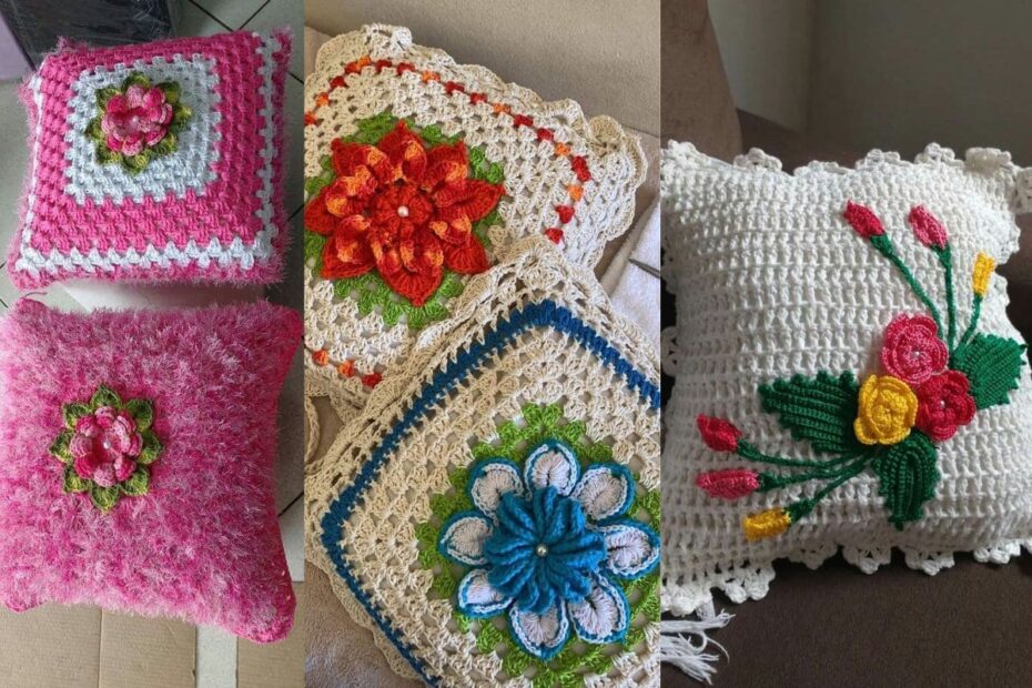 Almofadas de Crochê com Flores: A Perfeição do Artesanato