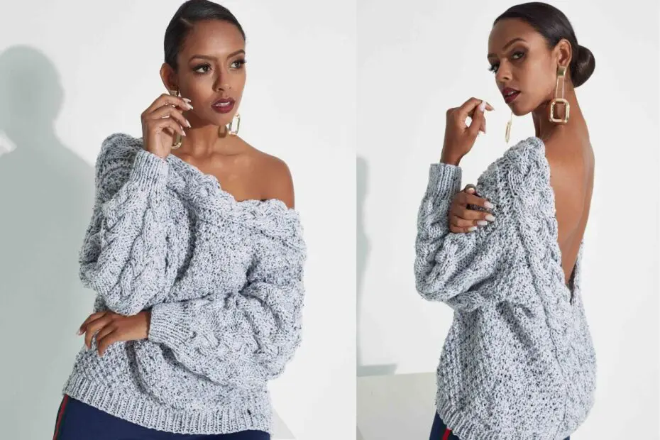 blusa de crochê costas abertas retrô