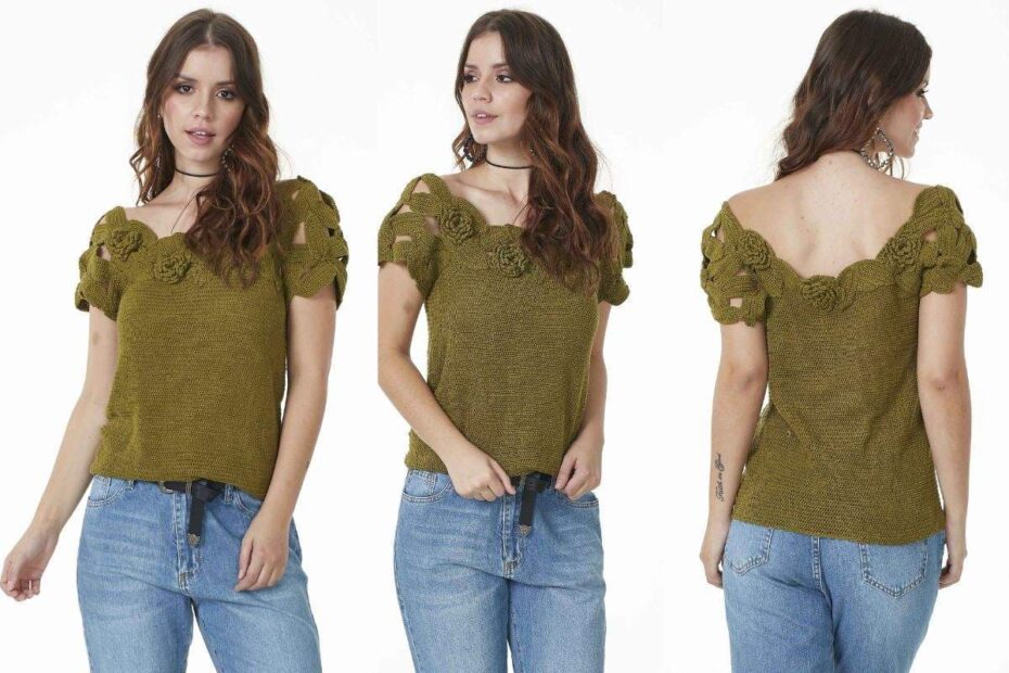 Blusa de Crochê Irlandês: Uma Peça Fácil de Fazer