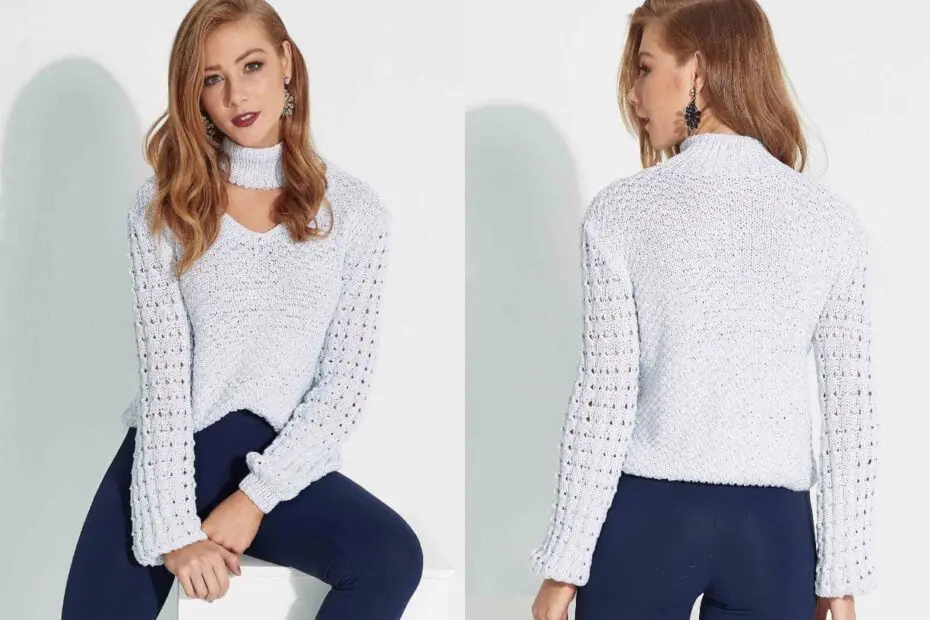 blusa de crochê precioso decote