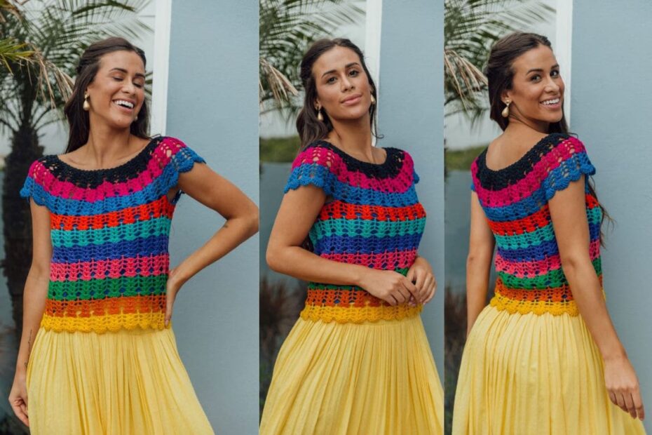 Arrase no Verão com a Blusa de Crochê Tropical: Venha Conhecer!