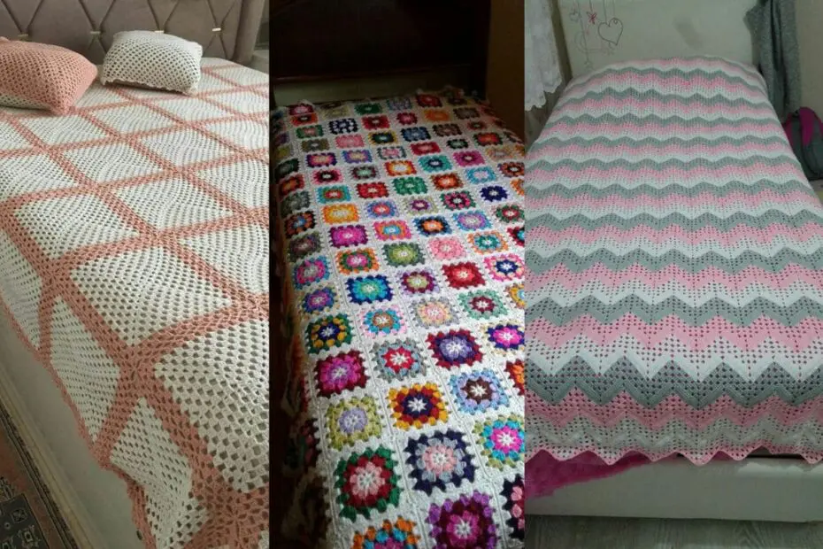 colchas de crochê quentinhas