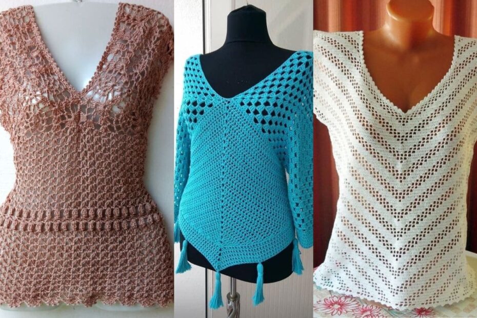 Ideias de Blusas de Crochê Modernas para Fazer