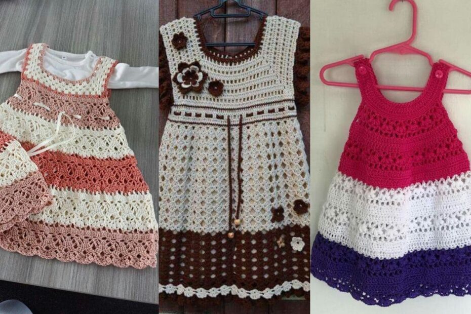 Venha se Inspirar com Lindos Vestidos de Crochê Infantil