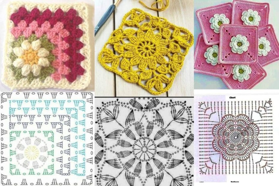 Modelinhos de Squares de Crochê: Venha Conhecer