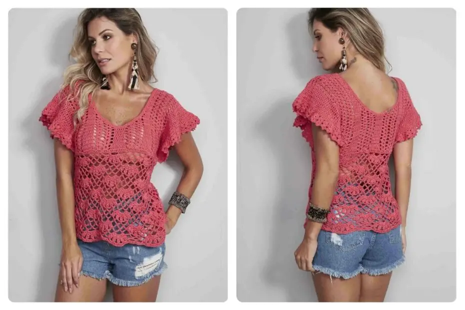 Blusinha de Crochê Tulipa: Perfeita para Seu Guarda-Roupa