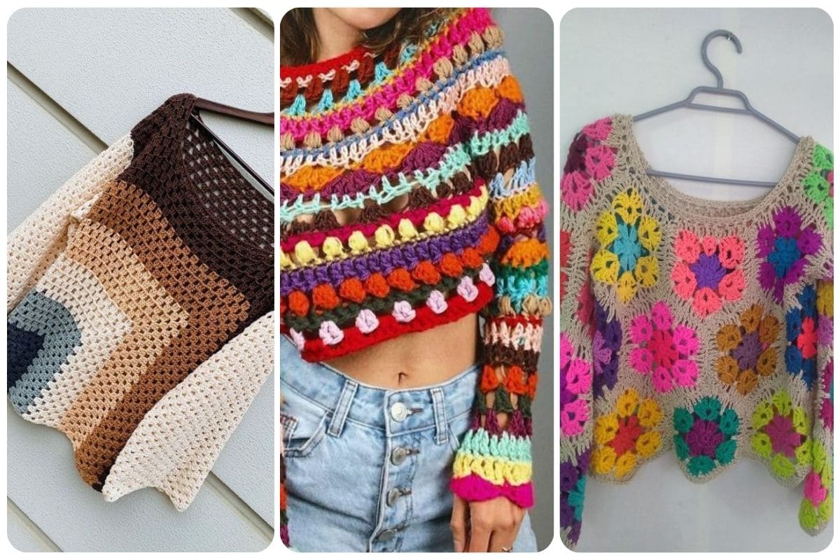 Veja Quando Usar Blusas de Crochê Coloridas