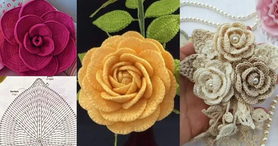 Transforme Seus Projetos com uma Flor de Crochê Grande