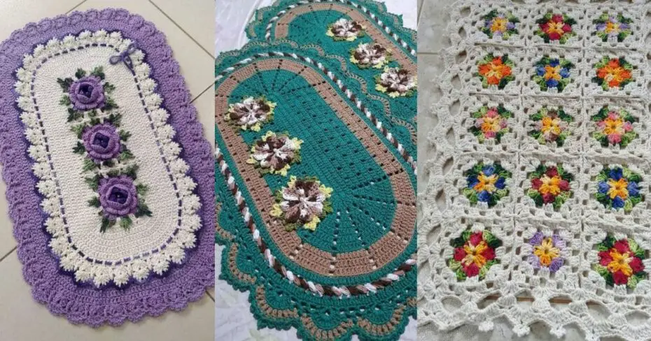 Flores em Crochê: Crie Lindos Tapetes com Motivos Florais