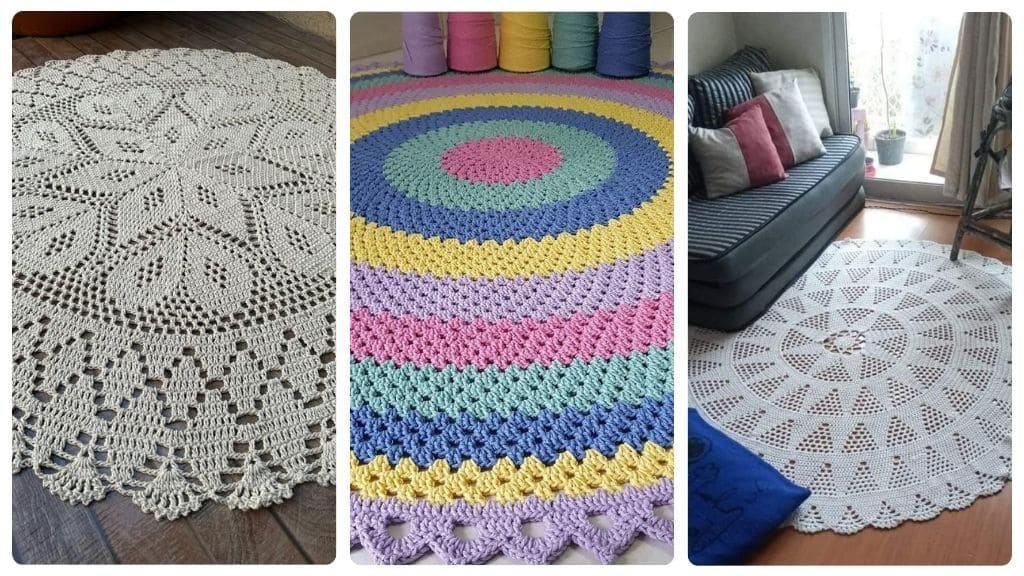 Tapete de Crochê Redondo Grande: Mais Que Beleza
