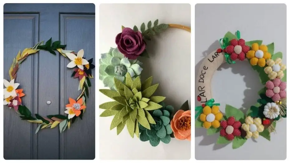 Guirlandas Florais de Feltro: Beleza Artesanal