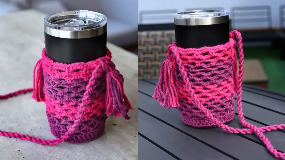 Conheça um acessório criativo: bolsa porta copos de crochê